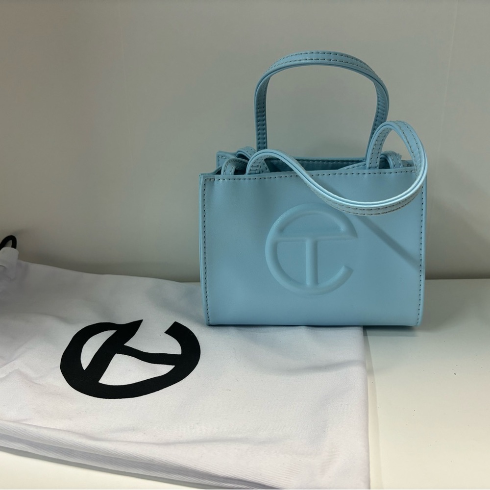 Small pool blue Telfar bag